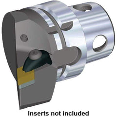 Kennametal - Insert Style DN.. 432, DN..150408, 70mm Head Length, Left Hand Cut, Internal/External Modular Threading Cutting Unit Head - System Size KM4X63, 43mm Center to Cutting Edge, Series Kenclamp - Benchmark Tooling