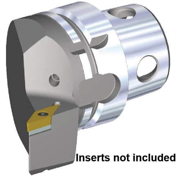 Kennametal - Insert Style VB.. 160408, VB.. 332, 70mm Head Length, Right Hand Cut, Internal/External Modular Threading Cutting Unit Head - System Size KM4X63, 43mm Center to Cutting Edge, Series KM4X - Benchmark Tooling