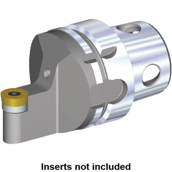 Kennametal - Insert Style RC.. 1605M0, 70mm Head Length, Neutral Cut, Internal/External Modular Threading Cutting Unit Head - System Size KM4X63, 8mm Center to Cutting Edge, Series KM4X - Benchmark Tooling