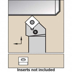 Kennametal - PSSN, Right Hand Cut, 45° Lead Angle, 32mm Shank Height x 32mm Shank Width, Negative Rake Indexable Turning Toolholder - 170mm OAL, SN.. 150612 Insert Compatibility, Series PSSN - Benchmark Tooling