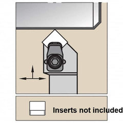 Kennametal - CSSN, Left Hand Cut, 45° Lead Angle, 32mm Shank Height x 25mm Shank Width, Negative Rake Indexable Turning Toolholder - 161.69mm OAL, SN.N 120708 Insert Compatibility, Series CSSN - Benchmark Tooling