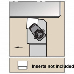Kennametal - CSXN, Left Hand Cut, 5° Lead Angle, 25mm Shank Height x 25mm Shank Width, Negative Rake Indexable Turning Toolholder - 150mm OAL, SN.N 120408 Insert Compatibility, Series CSXN - Benchmark Tooling