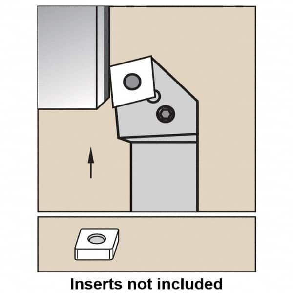 Kennametal - PCKN, Left Hand Cut, 15° Lead Angle, 32mm Shank Height x 25mm Shank Width, Negative Rake Indexable Turning Toolholder - 170mm OAL, CN... 160612 Insert Compatibility, Series PCKN - Benchmark Tooling