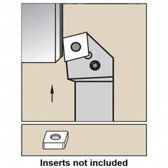 Kennametal - PCKN, Left Hand Cut, 15° Lead Angle, 32mm Shank Height x 25mm Shank Width, Negative Rake Indexable Turning Toolholder - 170mm OAL, CN... 160612 Insert Compatibility, Series PCKN - Benchmark Tooling