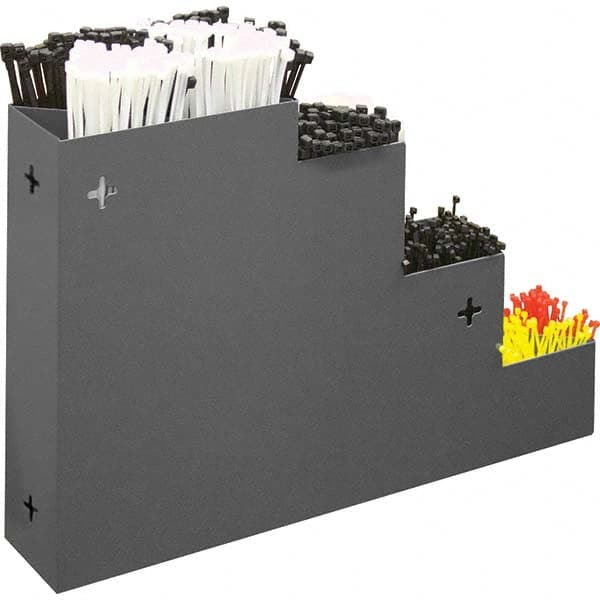 Durham - 10 Compartment Gray Small Parts Cable Tie Rack - Benchmark Tooling