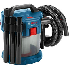 Bosch - 2.6 Gal Plastic Tank, Battery Powered Wet/Dry Vacuum - 18 Volt, 6.3 Amps, 5-1/4' Hose Fitting, Cordless - Benchmark Tooling