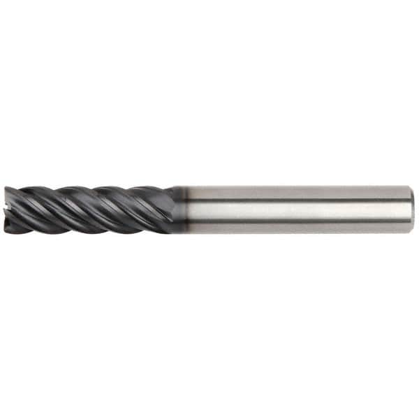 Kennametal - 3/4", 6 Flute, Single End, Solid Carbide, 0.06" Corner Radius End Mill - 5" OAL, 38° Helix, Right Hand Flute, 2-1/4" LOC, Right Hand Cut, 2-1/4" Extended Reach - Benchmark Tooling
