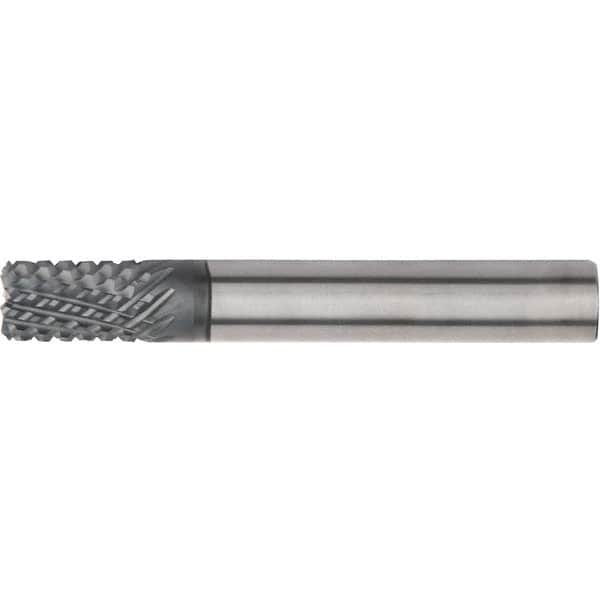 Kennametal - 8mm, 12 Flute, Single End, Solid Carbide, Corner Chamfer End Mill - 100mm OAL, 15° Helix, Right Hand Flute, 36mm LOC, Right Hand Cut - Benchmark Tooling