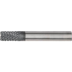 Kennametal - 8mm, 12 Flute, Single End, Solid Carbide, Corner Chamfer End Mill - 100mm OAL, 15° Helix, Right Hand Flute, 36mm LOC, Right Hand Cut - Benchmark Tooling