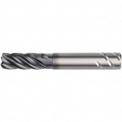 Kennametal - 25mm, 5 Flute, Single End, Solid Carbide, 6mm Corner Radius End Mill - 135mm OAL, 38° Helix, Right Hand Flute, 45mm LOC, Right Hand Cut, 75mm Extended Reach - Benchmark Tooling