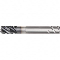 Kennametal - 16mm, 4 Flute, Single End, Solid Carbide, 6mm Corner Radius End Mill - 100mm OAL, 38° Helix, Right Hand Flute, 24mm LOC, Right Hand Cut, 48mm Extended Reach - Benchmark Tooling