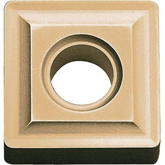 Kyocera - SNMG321 Grade CA025P Carbide Turning Insert - TiCN/Al2O3/TiN Finish, 90° Square, 3/8" Inscr Circle, 1/8" Thick, 1/64" Corner Radius - Benchmark Tooling