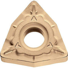 Kyocera - WNMG433 WQ Grade CA025P Carbide Turning Insert - TiCN/Al2O3/TiN Finish, 80° Trigon, 1/2" Inscr Circle, 3/16" Thick, 3/64" Corner Radius - Benchmark Tooling