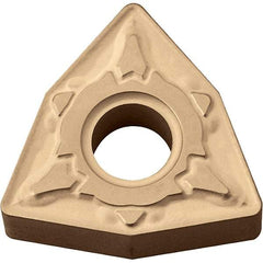 Kyocera - WNMG433 GT Grade CA025P Carbide Turning Insert - TiCN/Al2O3/TiN Finish, 80° Trigon, 1/2" Inscr Circle, 3/16" Thick, 3/64" Corner Radius - Benchmark Tooling