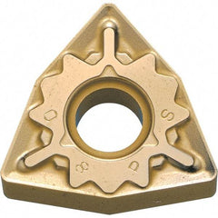 Kyocera - WNMG432 PS Grade CA025P Carbide Turning Insert - TiCN/Al2O3/TiN Finish, 80° Trigon, 1/2" Inscr Circle, 3/16" Thick, 1/32" Corner Radius - Benchmark Tooling