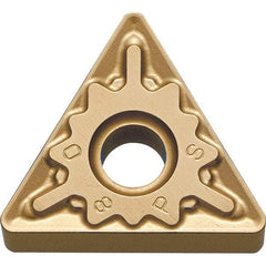 Kyocera - TNMG333 PS Grade CA025P Carbide Turning Insert - TiCN/Al2O3/TiN Finish, 60° Triangle, 3/8" Inscr Circle, 3/16" Thick, 3/64" Corner Radius - Benchmark Tooling