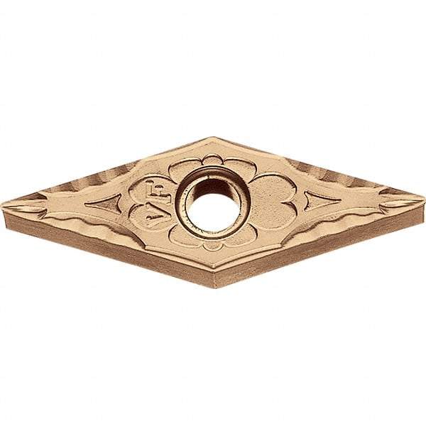 Kyocera - VNMG333 VF Grade CA025P Carbide Turning Insert - TiCN/Al2O3/TiN Finish, 35° Diamond, 3/8" Inscr Circle, 3/16" Thick, 3/64" Corner Radius - Benchmark Tooling