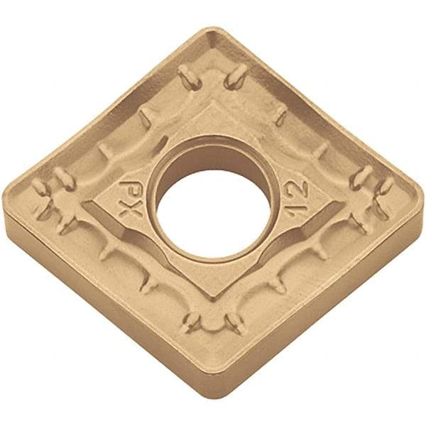 Kyocera - CNMM644 PX Grade CA025P Carbide Turning Insert - TiCN/Al2O3/TiN Finish, 80° Diamond, 3/4" Inscr Circle, 1/4" Thick, 1/16" Corner Radius - Benchmark Tooling