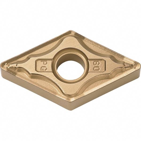 Kyocera - DNMG433 PG Grade CA025P Carbide Turning Insert - TiCN/Al2O3/TiN Finish, 55° Diamond, 1/2" Inscr Circle, 3/16" Thick, 3/64" Corner Radius - Benchmark Tooling