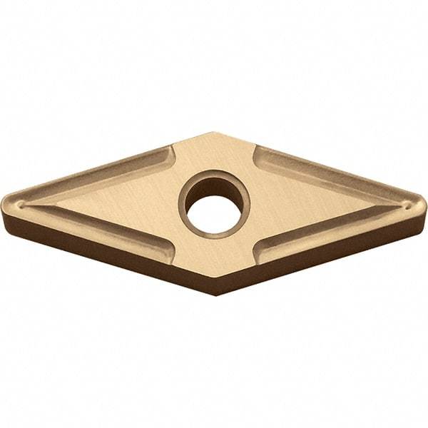 Kyocera - VNMG331 Grade CA025P Carbide Turning Insert - TiCN/Al2O3/TiN Finish, 35° Diamond, 3/8" Inscr Circle, 3/16" Thick, 1/64" Corner Radius - Benchmark Tooling
