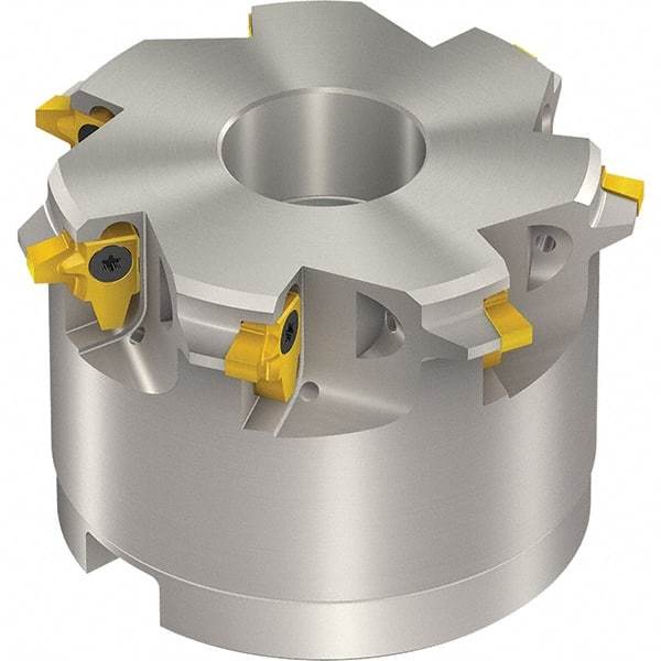 Vargus - 48mm Cut Diam, 300mm Max Hole Depth, 22mm Shank Diam, Internal/External Indexable Thread Mill - Insert Style 3LI, 3/8" Insert Size, 5 Inserts, Toolholder Style TM SC-D, 40mm OAL - Benchmark Tooling