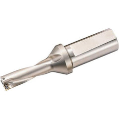 Kyocera - 2.436" Max Drill Depth, 3xD, 0.812" Diam, Indexable Insert Drill - 2 Inserts, 1" Shank Diam, Weldon Shank - Benchmark Tooling