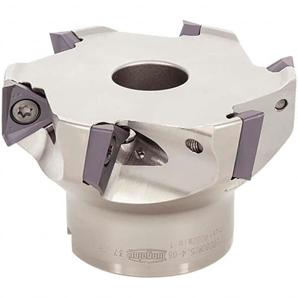 Tungaloy - 4" Cut Diam, 1-1/2" Arbor Hole Diam, Indexable Square-Shoulder Face Mill - Benchmark Tooling