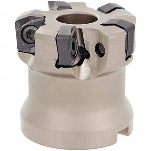 Tungaloy - 3" Cut Diam, 1" Arbor Hole, Indexable High-Feed Face Mill - Benchmark Tooling