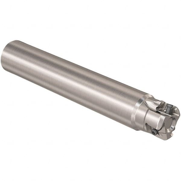 Seco - 32mm Cut Diam, 12mm Max Depth of Cut, 32mm Shank Diam, 195mm OAL, Indexable Square Shoulder Slot Milling End Mill - LOEX12 Inserts, Straight Shank, 90° Lead Angle, Through Coolant, Series 217.94-12 - Benchmark Tooling