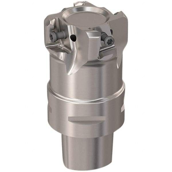 Seco - 44mm Cut Diam, 12mm Max Depth of Cut, 60mm OAL, Indexable Square Shoulder Slot Milling End Mill - LOEX12 Inserts, C4 Modular Connection, 90° Lead Angle, Through Coolant, Series 217.94-12 - Benchmark Tooling