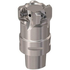 Seco - 44mm Cut Diam, 12mm Max Depth of Cut, 60mm OAL, Indexable Square Shoulder Slot Milling End Mill - LOEX12 Inserts, C4 Modular Connection, 90° Lead Angle, Through Coolant, Series 217.94-12 - Benchmark Tooling