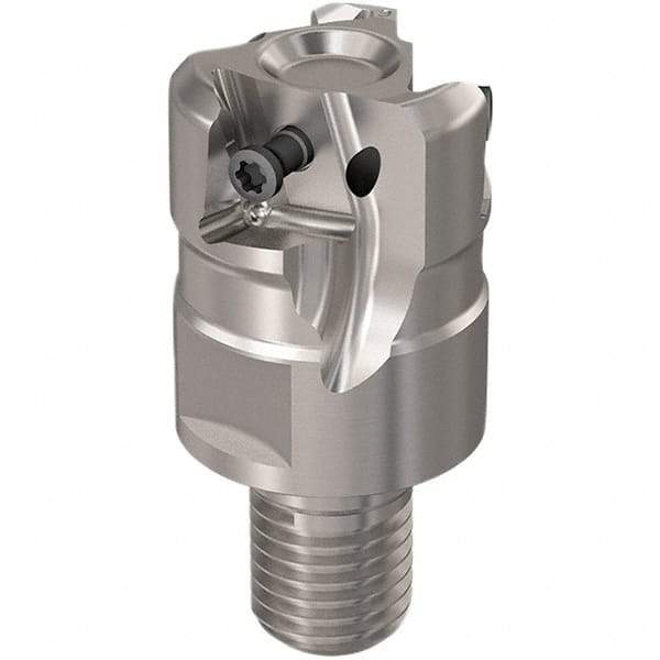 Seco - 32mm Cut Diam, 12mm Max Depth of Cut, 16mm Shank Diam, 40mm OAL, Indexable Square Shoulder Slot Milling End Mill - LOEX12 Inserts, M16 Modular Connection, 90° Lead Angle, Through Coolant, Series 217.94-12 - Benchmark Tooling
