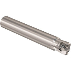 Seco - 1" Cut Diam, 12mm Max Depth of Cut, 1" Shank Diam, 170mm OAL, Indexable Square Shoulder Slot Milling End Mill - LOEX12 Inserts, Straight Shank, 90° Lead Angle, Through Coolant, Series 217.94-12 - Benchmark Tooling