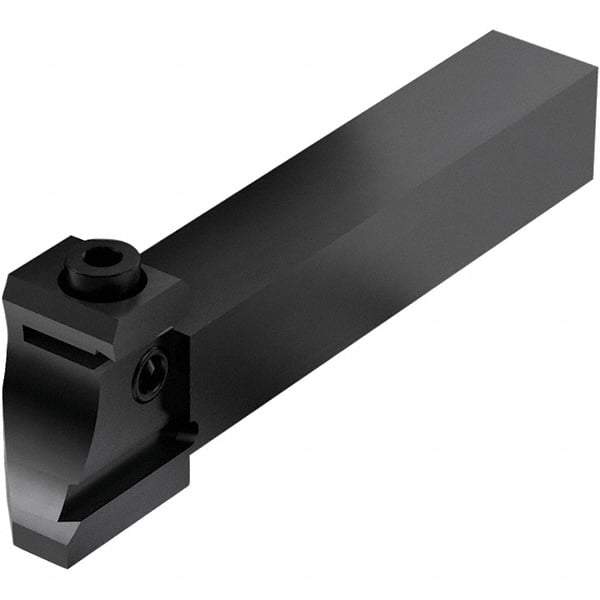 Seco - Tool Block Style 150.10-JETI, 15.49mm Blade Height, 80.3mm OAL, 5/8" OAH, Indexable Cutoff Blade Tool Block - 0.63mm Shank Height, 5/8" Shank Width, Through Coolant - Benchmark Tooling