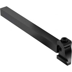 Seco - Tool Block Style 150.10-JETI, 15.49mm Blade Height, 80.3mm OAL, 1/2" OAH, Indexable Cutoff Blade Tool Block - 0.5mm Shank Height, 1/2" Shank Width, Through Coolant - Benchmark Tooling