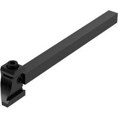 Seco - Tool Block Style 150.10-JETI, 15.49mm Blade Height, 136mm OAL, 10mm OAH, Indexable Cutoff Blade Tool Block - 10mm Shank Width, Through Coolant - Benchmark Tooling