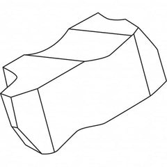 Kennametal - NA3 Grade KCU10, Internal/External Acme Threading Insert - 16 TPI Ext Pitch, 16 TPI Int Pitch, Left Hand Insert, AlTiN Finish, Carbide - Benchmark Tooling