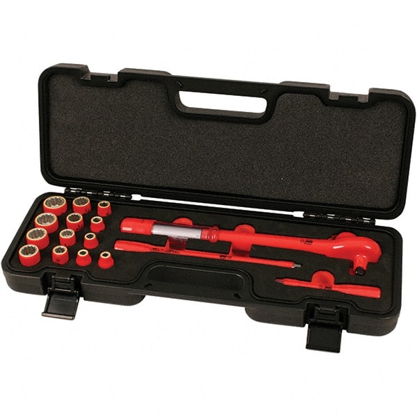 Wiha - 16 Piece Adjustable Torque Wrench & Socket Set - Benchmark Tooling