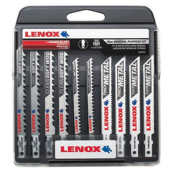 Lenox - Jig Saw Blade Sets Blade Material: Bi-Metal Minimum Blade Length (Inch): 3-5/8 - Benchmark Tooling