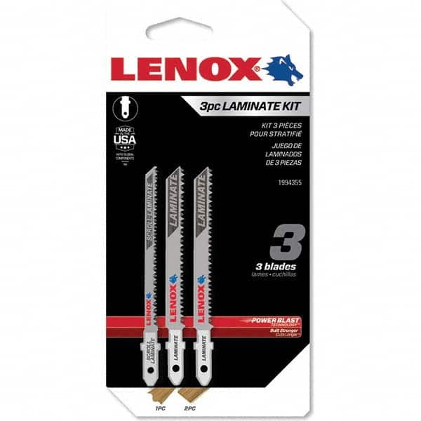 Lenox - Jig Saw Blade Sets Blade Material: Bi-Metal Minimum Blade Length (Inch): 3-1/2 - Benchmark Tooling