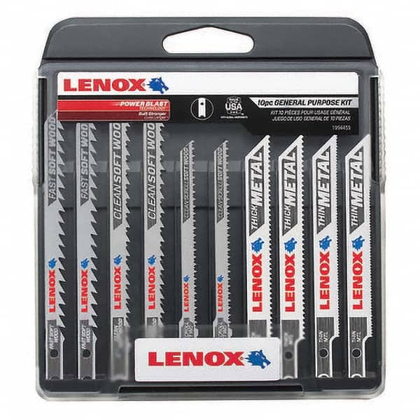 Lenox - Jig Saw Blade Sets Blade Material: Bi-Metal Minimum Blade Length (Inch): 3-5/8 - Benchmark Tooling