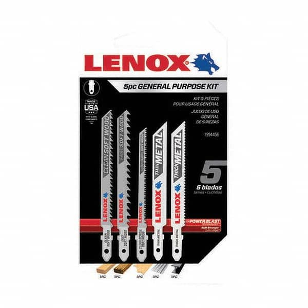 Lenox - Jig Saw Blade Sets Blade Material: Bi-Metal Minimum Blade Length (Inch): 3-5/8 - Benchmark Tooling