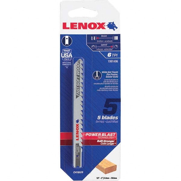 Lenox - Jig Saw Blades Blade Material: Bi-Metal Blade Length (Inch): 4 - Benchmark Tooling