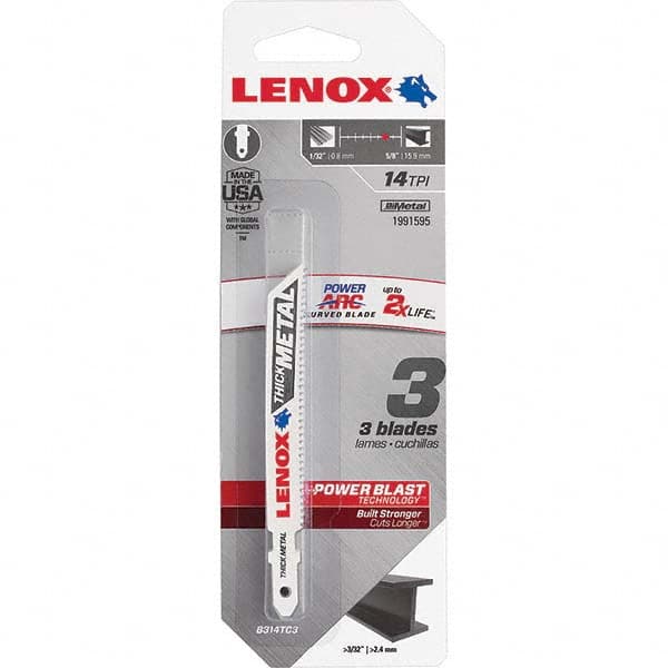 Lenox - Jig Saw Blades Blade Material: Bi-Metal Blade Length (Inch): 3-5/8 - Benchmark Tooling