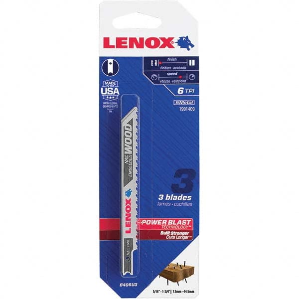 Lenox - Jig Saw Blades Blade Material: Bi-Metal Blade Length (Inch): 4 - Benchmark Tooling