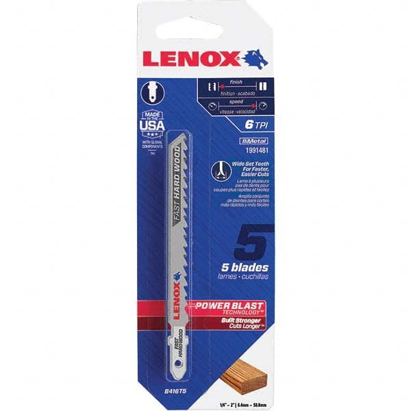 Lenox - Jig Saw Blades Blade Material: Bi-Metal Blade Length (Inch): 4 - Benchmark Tooling