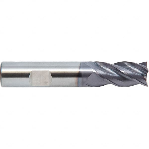 M.A. Ford - 1", 4 Flute, Single End, Solid Carbide, 0.015" Corner Radius End Mill - 4" OAL, 35, 38° Helix, Right Hand Flute, 1-1/2" LOC, Right Hand Cut - Benchmark Tooling