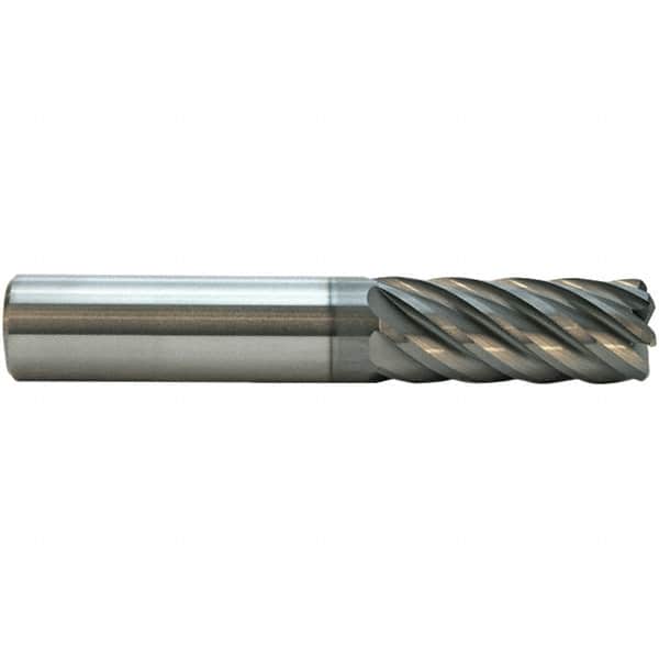 M.A. Ford - 3/8", 7 Flute, Single End, Solid Carbide, 0.03" Corner Radius End Mill - 2-1/2" OAL, 38° Helix, Right Hand Flute, 1/2" LOC, Right Hand Cut - Benchmark Tooling