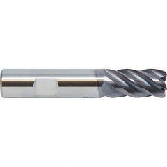 M.A. Ford - 1", 5 Flute, Single End, Solid Carbide, 0.015" Corner Radius End Mill - 4" OAL, 38° Helix, Right Hand Flute, 1-1/2" LOC, Right Hand Cut - Benchmark Tooling