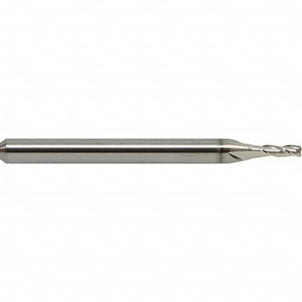 M.A. Ford - 1/8", 3 Flute, Single End, Solid Carbide, 0.015" Corner Radius End Mill - 1-1/2" OAL, 30° Helix, Right Hand Flute, 3/8" LOC, Right Hand Cut - Benchmark Tooling